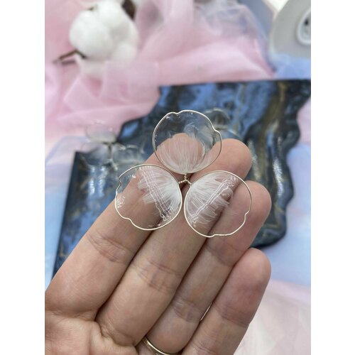 Цветы для изготовления украшений диаметр 4 см в упаковке 5 штук