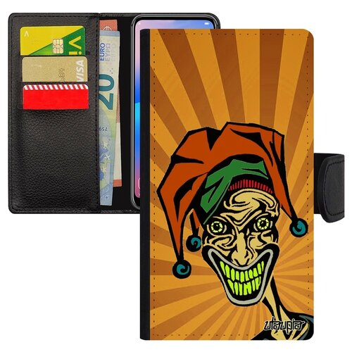 фото Чехол книжка на смартфон apple iphone 7 plus, "джокер" суперзлодей карты utaupia