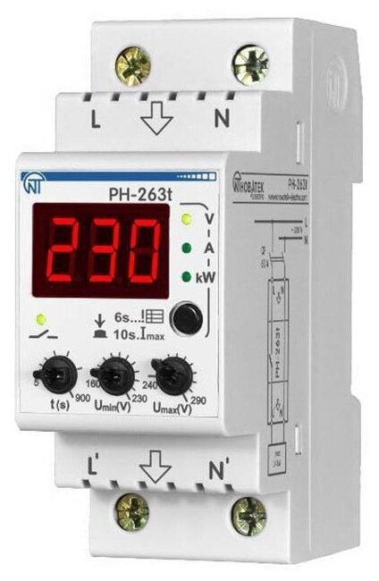 Реле напряжения PH-263 T 3425600263т НовАтек-Электро (4шт.)