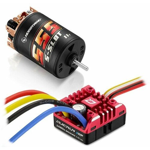 аккумулятор lipo fullymax 7 4v 7500мач 45c fb7500 45c 7 4v jc Коллекторная система Hobbywing COMBO-1080 G2 &540-30T, 80A, 1/10 Crawler