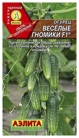 Семена Огурец Веселые гномики F1 10 шт (семян) (Аэлита)