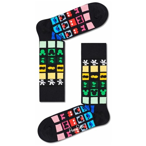 бело черные носки унисекс beatles sock белый с черным 29 Носки Happy Socks, размер 29, черный, мультиколор