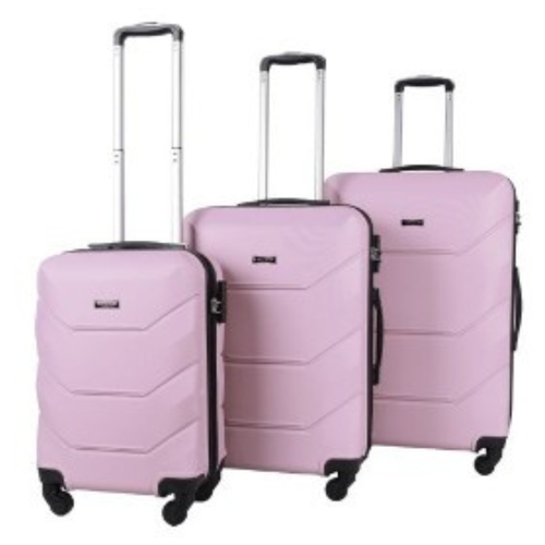 комплект чемоданов impresa happy пудрового цвета 3 штуки Комплект чемоданов Freedom, 3 шт., размер S/M/L, фиолетовый