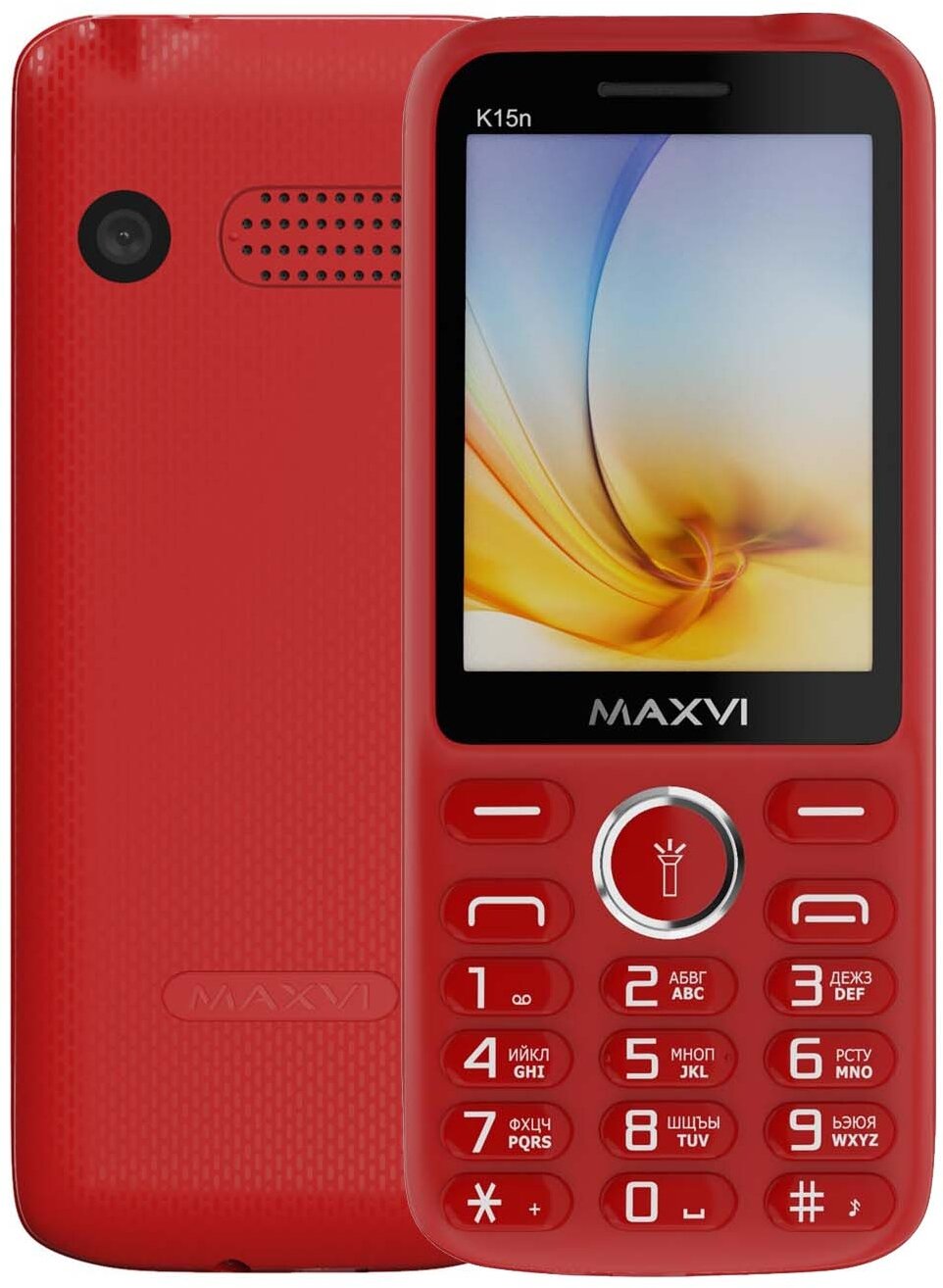 4082 Maxvi Сотовый телефон Maxvi K15n бордовый