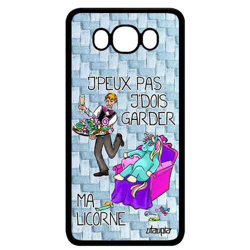 фото Чехол на мобильный samsung galaxy j7 2016, "не могу - сижу с единорогом!" повод шутка utaupia