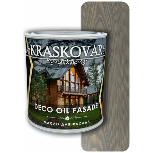 Масло Kraskovar Deco Oil Fasade, графит, 0.75 л масло kraskovar deco oil fasade махагон 2 2 л