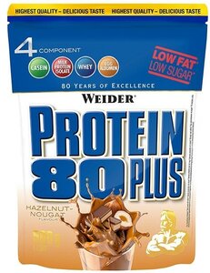 Протеиновый коктейль WEIDER Protein 80 Plus, порошок, 500 г, лесной орех и нуга