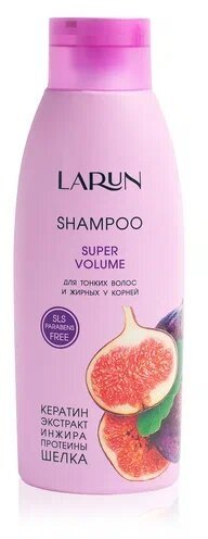 Шампунь для тонких и жирных у корней волос LARUN Super Volume, 500 мл