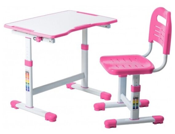 Комплект Fundesk парта + стул трансформеры Sole II Pink