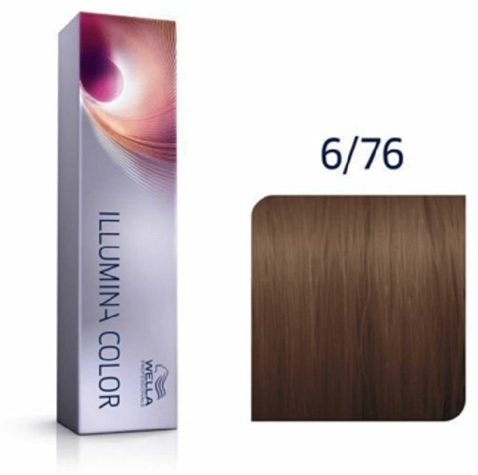 Wella Professionals Illumina Color Стойкая крем-краска 6/76 темный блонд коричнево - фиолетовый , 60 мл