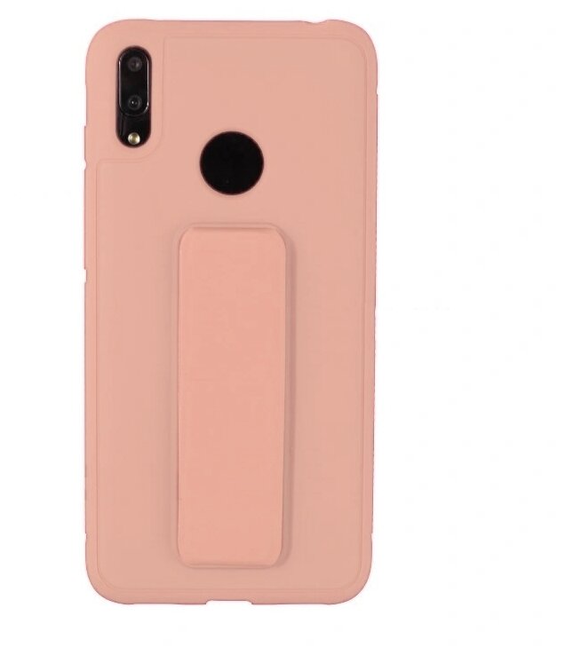 Чехол силиконовый для Huawei Y6 2019, с магнитной подставкой, розовый
