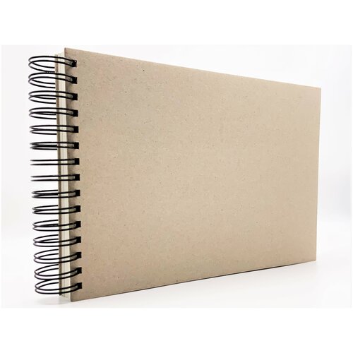 Фотоальбом А4 c белыми листами и обложкой из необработанного переплетного картона