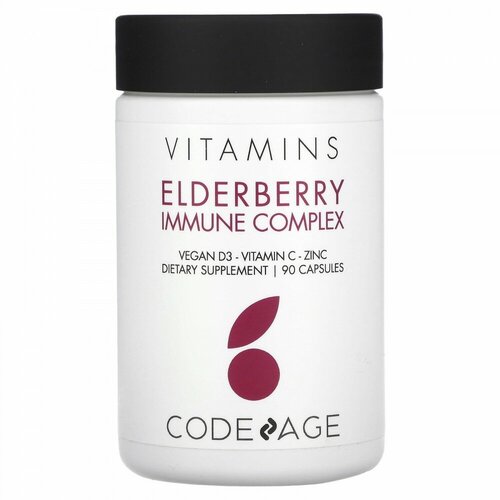 Codeage, Vitamins, Elderberry Immune Complex, 90 Capsules