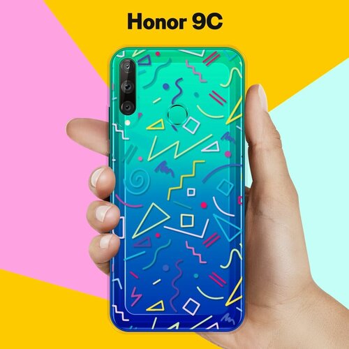 Силиконовый чехол Цветной узор на Honor 9C силиконовый чехол узор из ленивцев на honor 9c