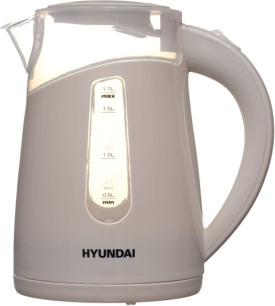 Чайник электрический HYUNDAI , 2200Вт, кремовый - фото №5