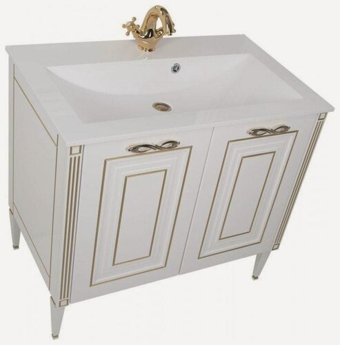 Изображение товара Тумба под раковину Aquanet Паола 90 белый/золото