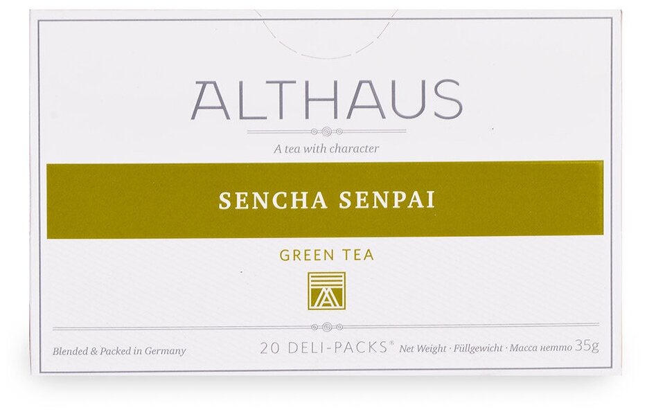 Чай зелёный пакетированный Althaus Grun Matinee15х4 г - фотография № 6