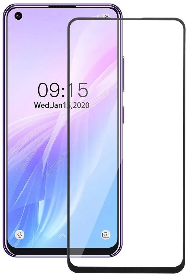 Защитное стекло 3D Glass Pro для OPPO Reno 5 Lite полный клей ( черная рамка)