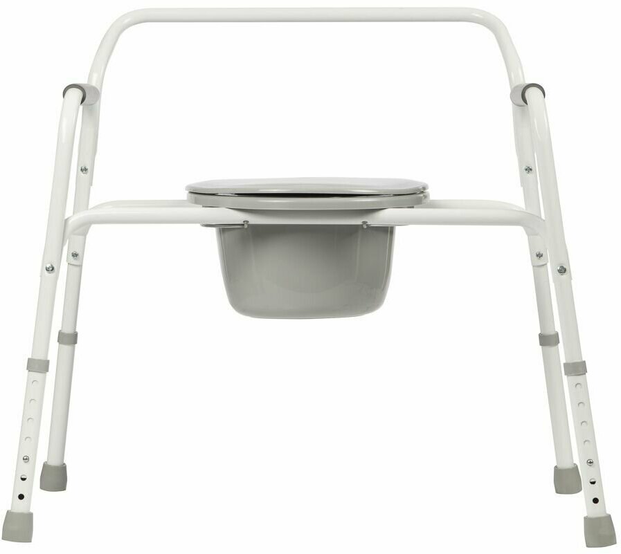 Кресло-туалет с санитарным оснащением Ortonica TU 1, санитарный стул с регулировкой по высоте (ширина между поручнями 60 см)