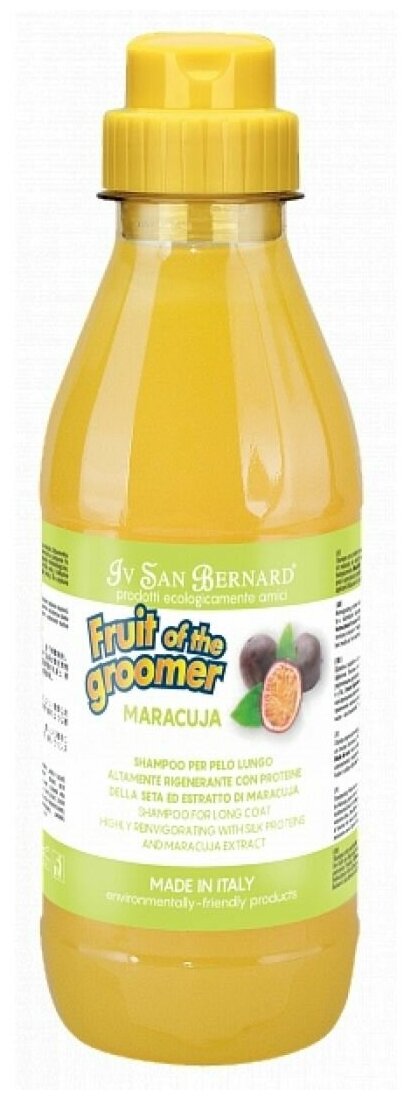 Шампунь ISB Fruit of the Groomer Maracuja для длинной шерсти с протеинами, Ив Сан Бернард 100 мл - фотография № 2