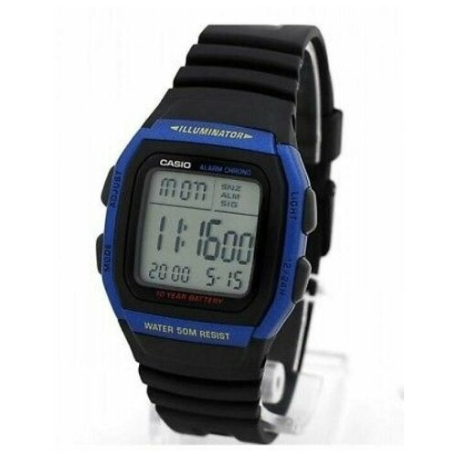 Наручные часы CASIO Collection W-96H-2A, черный, синий обычный товар casio w 96h 1a