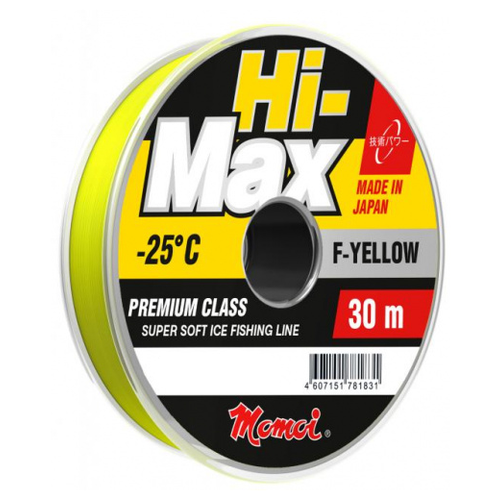 Монофильная леска Momoi Hi-Max d=0.27 мм, 30 м, 7.5 кг, f-yellow, 1 шт.