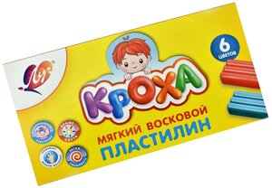 М: фарм. Луч. Пластилин мягкий "Кроха", 6 цветов. Луч - Пластилин