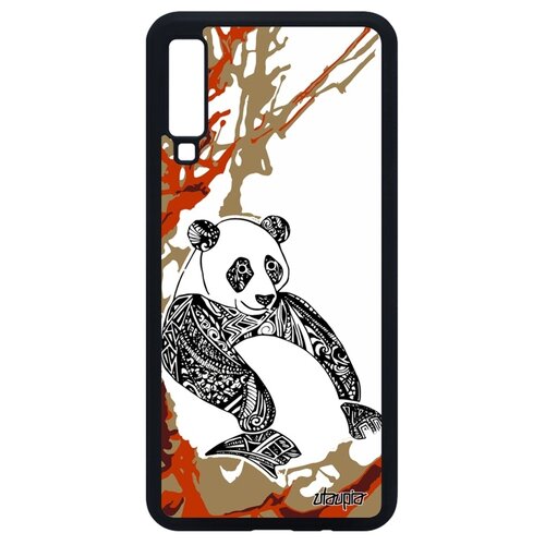 фото Чехол на смартфон galaxy a7 2018, "панда" медведь бамбук utaupia