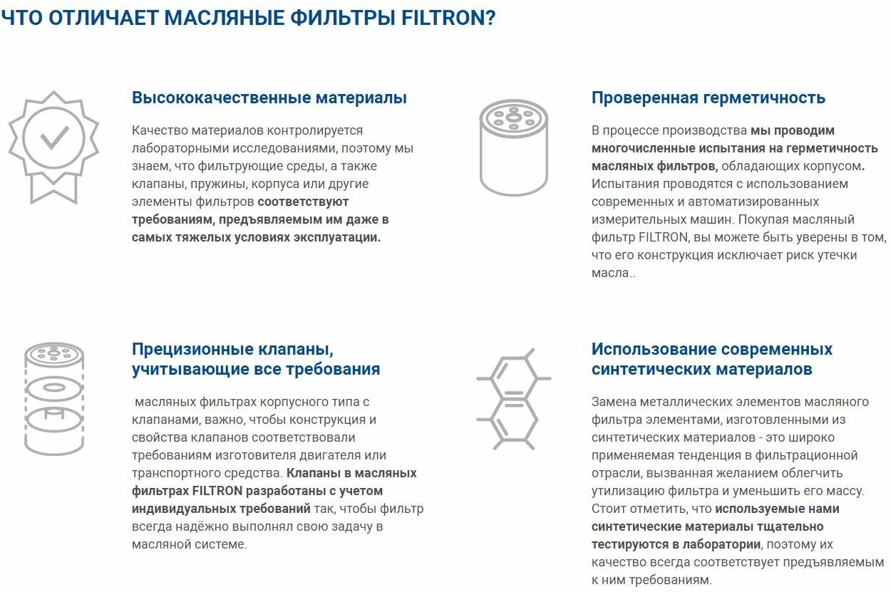 Масляный фильтр Filtron - фото №17