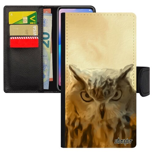 фото Чехол книжка на смартфон apple iphone x, "сова" ночной сыч utaupia