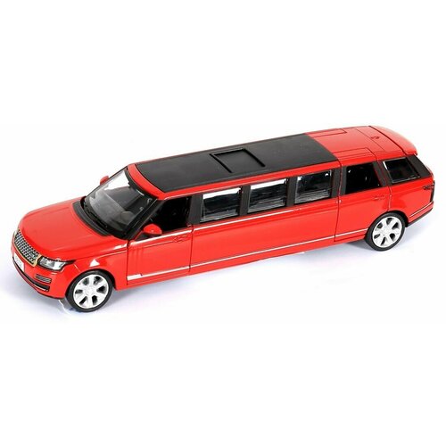 Модель машины модель машины лимузин range rover 1 32 23 5см свет звук инерция 6602 красный