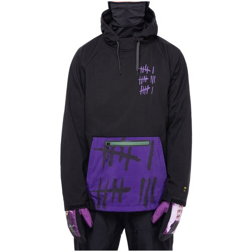 фото Толстовка сноубордическая, горнолыжная мужская 686 waterproof batman purple, размер xl