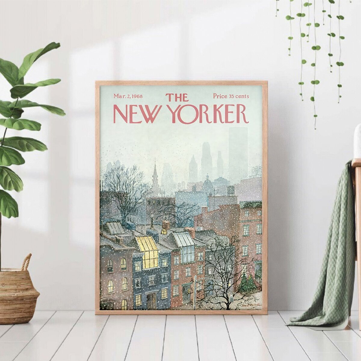 Постер без рамки "Обложка Нью Йоркер" 30 на 40 в тубусе / Картина для интерьера / Плакат / Постер на стену / Интерьерные картины