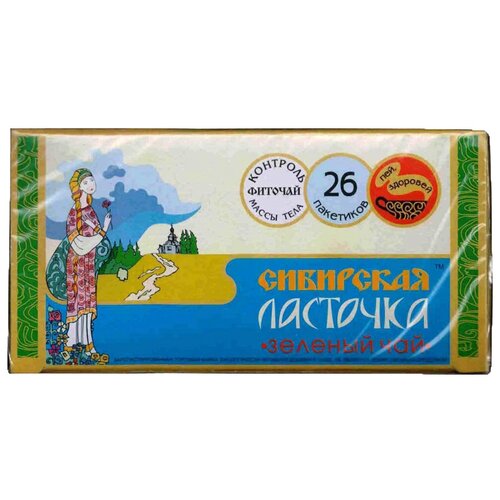 Алтайский кедр чай зеленый Сибирская ласточка ф/п, 1.5 г, 26 шт.