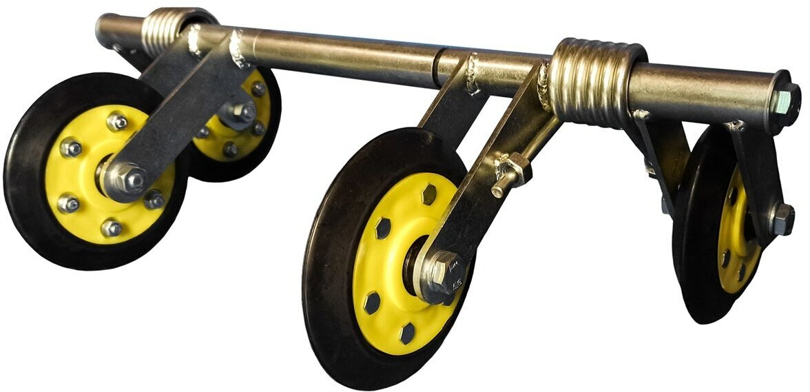 фото Тележка подвески мотобуксировщика, усиленный каток, усиленная пружина 8 мм, гусеница 500мм (520)