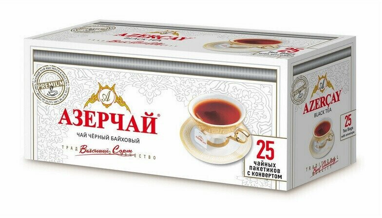 Чай черный Азерчай Premium в сашетах, 25 пак., 2 уп. - фотография № 4
