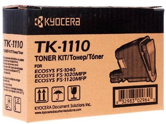 Тонер-картридж KYOCERA (TK-1110) FS1040/1020/1120, оригинальный, ресурс 2500 стр, 1T02M50NX1 — фото 1