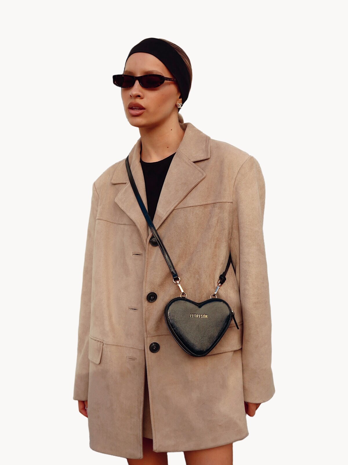 Сумка LE TRESOR, фактура гладкая, черный