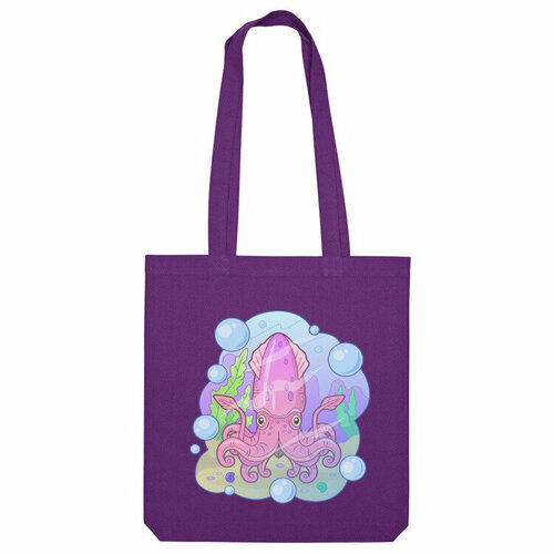 фото Сумка шоппер us basic, фиолетовый