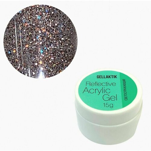 Gellaktik Акригель светоотражающий REFLECTIVE ACRYLIC GEL №06 15 гр акригель gellaktik acrylic gel