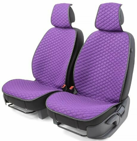 Накидки на сиденье CarPerformance передние 2 предмета, fiberflax, фиолетовые