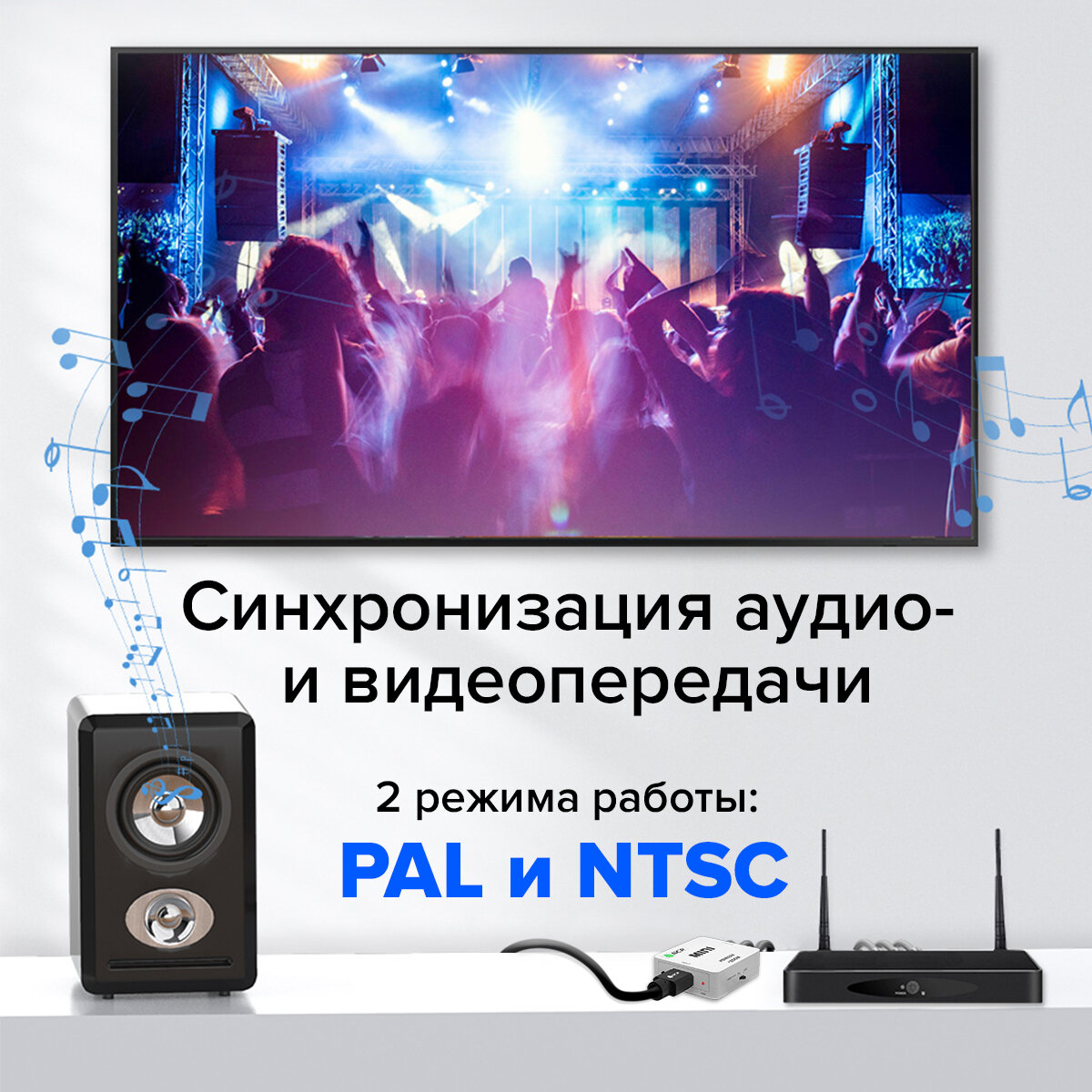 GCR Конвертер HDMI -> AV, PAL, NTSC, 1080p + ZOOM — фото 5
