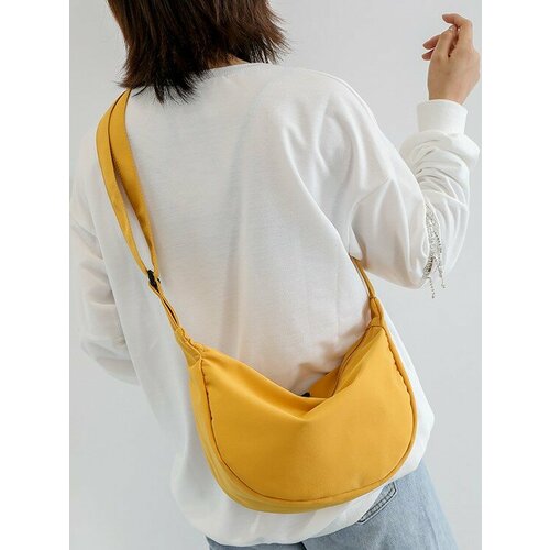 фото Сумка кросс-боди blackback / сумка мягкая через плечо. желтая bnn_yellow, фактура зернистая, желтый black back