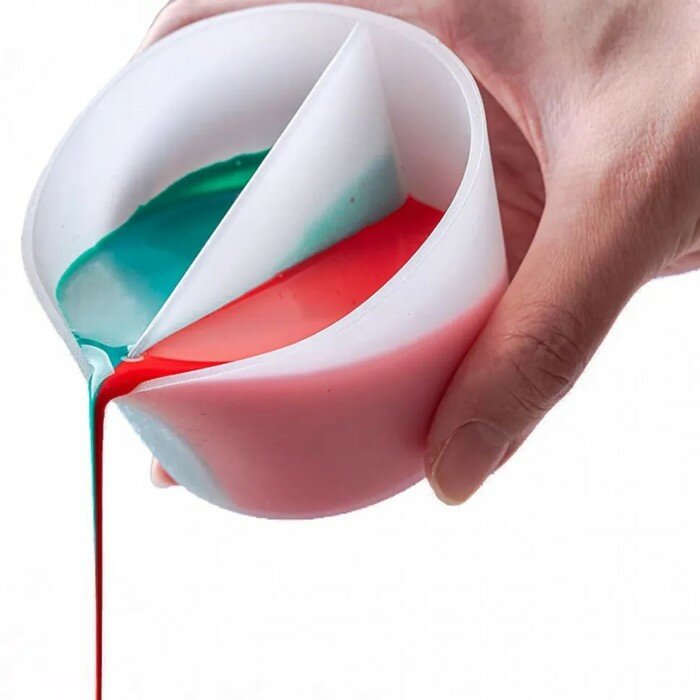 фото Стаканчик силиконовый для Флюид Арт, 2 секции