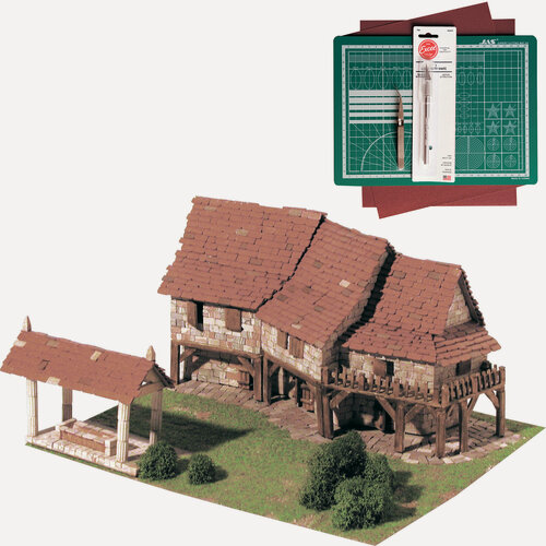 Изображение товара Дом конюха, 285х250х140, 2550 деталей, сложность 7/10, керам. конструктор Aedes Ars, набор с инструментами