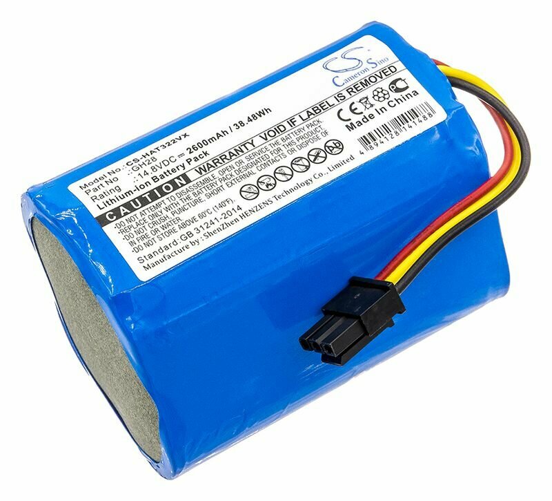 фото Аккумулятор Cameron Sino для пылесоса Haier BT350G, JD330, QT330, T322, T331, T520, T550, TAB-JD330, TAB-T322, TAB-T331, TAB-T520, TAB-T550, p/n: GH28, 2600мАч