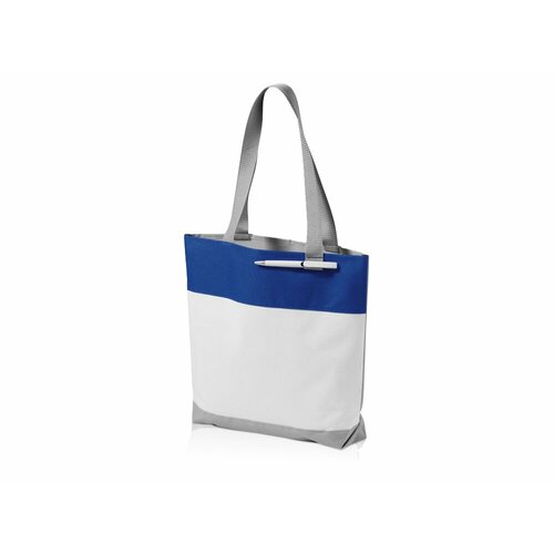 Сумка шоппер Oasis 12010003, фактура стеганая, синий, белый сумка шоппер oasis фактура стеганая синий