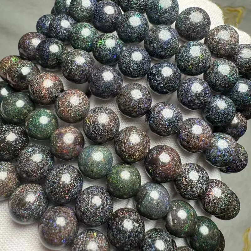 Бусины Престиль джем натуральный черный опал 7-11 мм Черный 10-11mm-1 bracelet