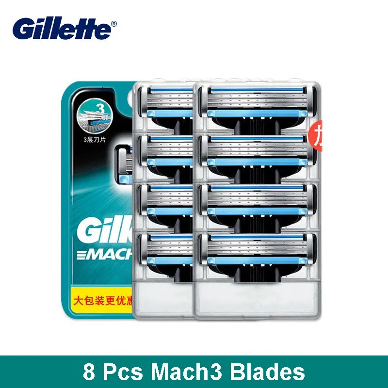 Gillette Mach3 Лезвия для бритья 8/16 шт, 8xMach3 Blades