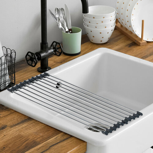 Сушилка для посуды, фруктов и овощей металлическая с черными краями